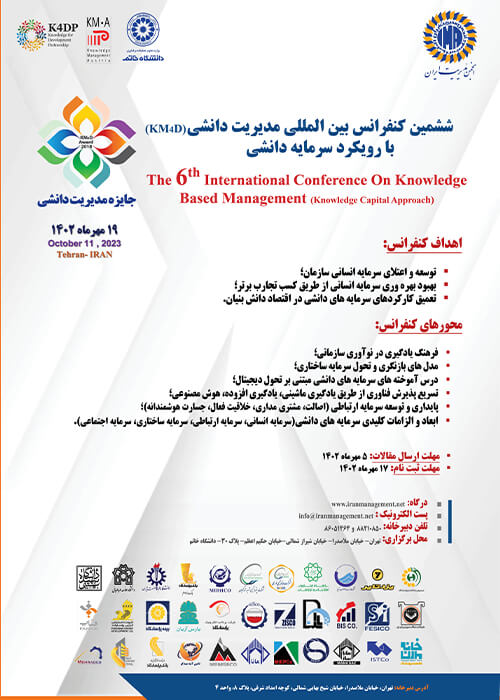 ششمین کنفرانس بین‌المللی مدیریت دانشی (KM4D)